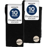 OCCULTO Basicsocken Herren Diabetikersocken 10er Pack (Modell: Goetz) (10-Paar)