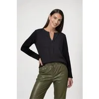 Monari Schlupfbluse Schluse Basic Schmuck Regular fit mit V-Ausschnitt