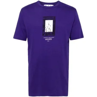 Off White - T-Shirt für Herren (Violett)