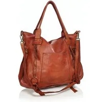 sanumi Schultertasche großer italienischer Ledershopper, Made in Italy, weiches Echtleder
