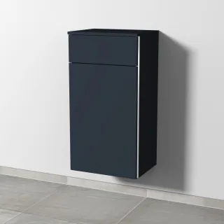 Sanipa 3way Mittelschrank mit 1 Auszug und 1 Wäschekorbklappe, Marine-Matt, BP1541R BP1541R