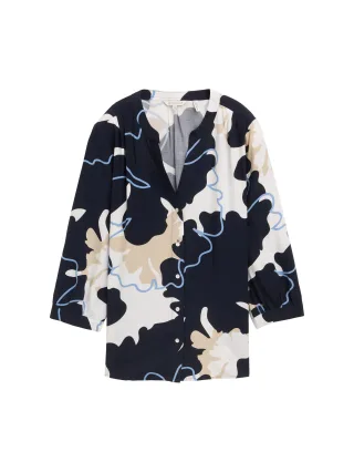Tom Tailor - Bluse mit Muster big floral shapes design - Gr. - 36