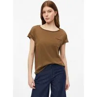 s.Oliver Kurzarmshirt T-Shirt Jersey-Shirt mit offenen Kanten und Brusttasche