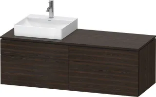Duravit L-Cube Konsolenwaschtischunterbau wandhängend Nussbaum gebürstet Matt 1420x550x482 mm - LC48 LC4870L69690000
