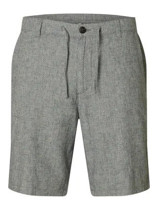 SELECTED MEN - SLMREGULAR-BRODY LINEN BLD SHORTS NOOS Sky Captain - Gr. - S