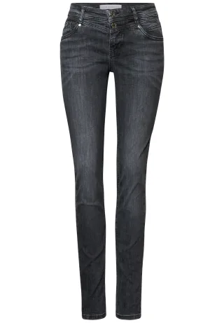 Street One - Casual Fit Jeans dark steel grey washed - Gr. - 30
