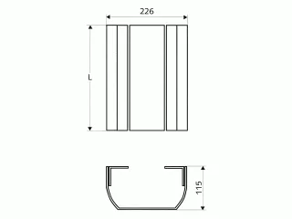 Schell Anschlussblende Duschpaneel LINUS Baulänge 451-950mm 008120899