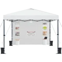 Yaheetech Faltpavillon mit 1 Seitenwand und Integrierten Aufbewahrungstaschen, mit 1 Seitenteilen, Pop up Pavillon Zelt mit Seitenwand & Aufbewahrungstaschen
