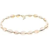Elli Kette mit Anhänger Choker Kauri Muscheln Beach 925 Silber vergoldet, Muschel