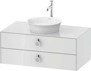 Duravit White Tulip Konsolenwaschtischunterbau wandhängend Weiß Hochglanz 1000x550x408 mm - WT499108 WT499108585