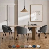 Haris Børn Esszimmerstuhl mit Armlehnen - Hochwertige Polsterstühle für Esszimmer (Set, 4 St), Premium Esszimmer Stühle & Wohnzimmer Stühle