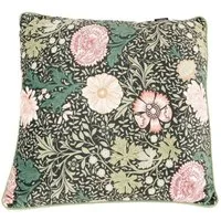 SCHÖNER LEBEN. Dekokissen Kissen Madeleine Samt Blumen grün rosa 45x45cm