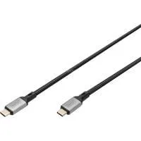 USB4 Gen 3x2 Kabel, USB-C Stecker > USB-C Stecker, 40Gbit/s schwarz/grau, 1 Meter, PD 3.1, Laden mit 240 Watt