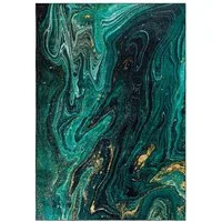 Mazovia Designteppich Modern Teppich für Wohnzimmer, Schlafzimmer, Esszimmer, 80 x 150 cm, Kurflor, Waschbar in Waschmaschine, Höhe 5 mm, Rutschfest