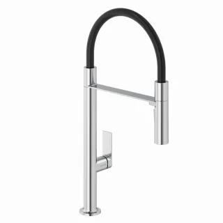 Kludi QORD Küchenarmatur 568590575 flexibler abnehmbarer Auslauf, Chrom