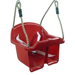 Wetterfeste Baby-Schaukel Kunststoff 32x30x26 cm - Sicherer Kinderschaukelsitz mit Sicherheitsgurt bis 36 Monate - Robuster Spielspaß - Wickey