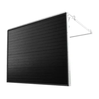 Garagentor Schwarz RAL 9005, Sektionaltor Typ Basic, 2000 x 1900 mm, Woodgrain, Kleinsicke, ohne Antrieb, individuell konfigurieren