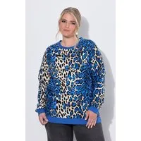 MIAMODA Sweatshirt Sweatshirt Komfort Fit Leo-Muster Farbeffekte