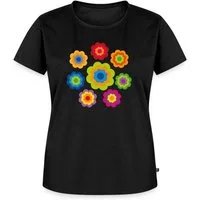 Spreadshirt T-Shirt 70er Jahre Hippie Flower Power Kostüm Blumen Fasching Frauen Premium T (1-tlg)