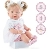 Marina & Pau Anziehpuppe Lea 45cm mit Haaren und Schleifen