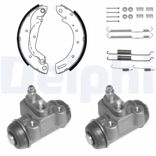 Delphi Bremsbacken vormontiert hinten Nissan Terrano KP976