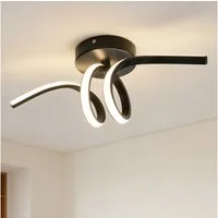 ZMH LED Deckenleuchte Wohnzimmer 3 Blatten verflochten 25/34/40CM Modern für Schlafzimmer, Augenschutz, Einfache Installtion, LED fest integriert, LED fest integriert