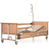 Burmeier Bett Pflegebett Dali Standard Seniorenbett (Aufrichter, Seitenschutz und Lattenrost inklusive, elektrisch verstellbar, Mit Fernbedienung, Komfort und mehr Lebensqualität), Easy-Click-System einfache Montage