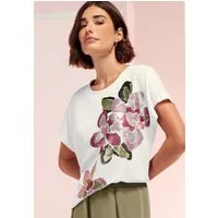 bianca Print-Shirt JULIE mit leicht schimmernden Paillettenmotiv