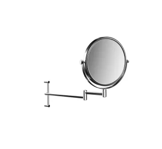 emco Kosmetikspiegel pure2-armig, höhenverstellbar, 1-/3-fach, rundD: 200 mm, chrom,109400115 109400115