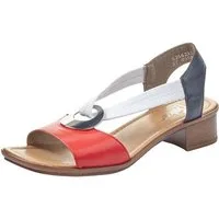 Rieker Sandalette, Sommerschuh, Sandale, Blockabsatz, mit Stretchband
