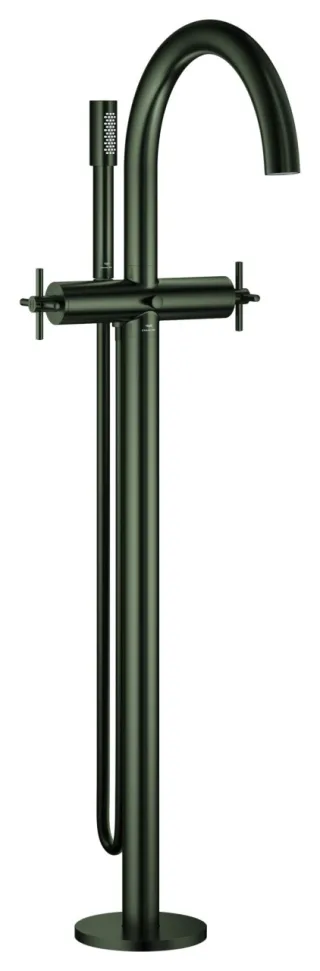 GROHE 2-Griff-Wannenbatterie Atrio 25272 Bodenm. Kreuz-Griff satin graphite, 25272MG0 25272MG0