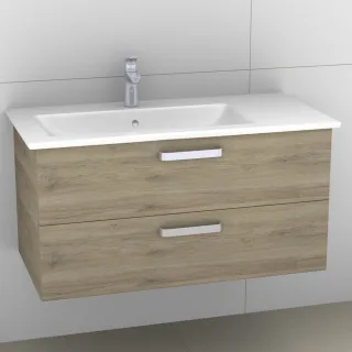 Artiqua 414 Waschtischunterschrank für Venticello 4134R1 Sanremo Eiche quer NB, 414-WU2L-V110-7144-4 414-WU2L-V110-7144-428