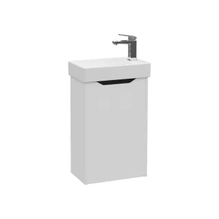 VitrA New Integra Square Set Handwaschbecken mit Unterschrank 1 Tür Türanschlag rechts Matt,80072 80072