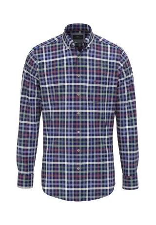 FYNCH-HATTON - Colorful Poplin Check, B.D., 1/1 berry - Gr. - XXL