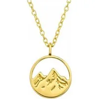 ALEXANDER YORK Kette mit Anhänger BERGE in Gold, 2-tlg., 925 Sterling Silber