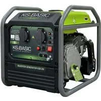 Könner & Söhnen Stromerzeuger KSB 28i, (Inverter-Stromerzeuger Set, 1-tlg., 7-tlg. mit 2x Schuko-Steckdosen, Anti-Vibrationsfüßen und Öltrichter), Kompaktes Gewicht 23 kg, sparsamer Eco-Modus & reine Sinuswelle