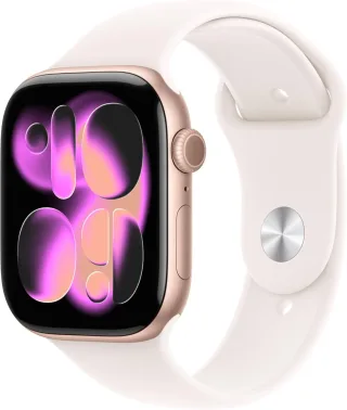 Apple Watch Series 11 [GPS inkl. Sportarmband M/L rosa] 46mm Aluminiumgehäuse rosegold