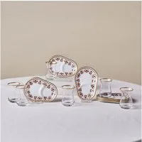 Karaca Teeservice Tulip Teeglas-Set 12-tlg 6 Personen Türkische Teegläser, Multi