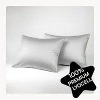 Seralino Kissenbezüge Set aus 100% Lyocell (Tencel) in Gr. 40x80, 80x80, 40x60cm, (2 Stück), besonders weich, schnelltrocknend, atmungsaktiv, aus Eukalyptusfasern