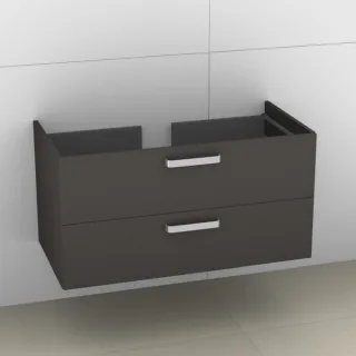 Artiqua 412 Waschtischunterschrank für Ventuno T0019 Stahlgrau, 412-WU2L-I26-7142-88 412-WU2L-I26-7142-88