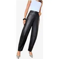 Friends Like These Lederhose Friends Like These Barrel-Jeans in Lederoptik (1-tlg)
