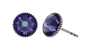 konplott - Ohrstecker - Black Jack lila