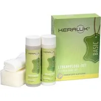 LCK KERALUX® Set P Lederpflegeset (1 St., für Semi-Anilin und pigmentierte Glattleder), 4-tlg., mit 200ml Lederreiniger + 200ml Pflegelotion