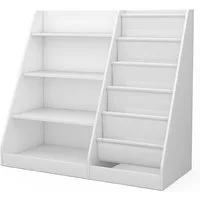 Vicco Bücherregal Conny, Weiß, 90 x 80.5 cm mit großen Ablagen, 1-tlg.