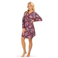 Consult-Tex Nachthemd Damen Langarm Nachthemd mit Knopfleiste aus Baumwolle DW353 Bequem zu tragen