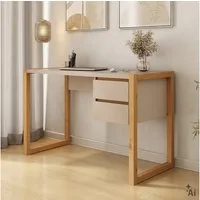 IDIMEX Schreibtisch BELINDA, Holztisch mit zwei Schubladen Kaschmir/Eiche