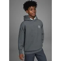 H.I.S Kapuzensweatshirt Kapuzenhoodie mit Badge in melierter Ware für Jungen Für TEENS. Hoodie mit kleinem Badge