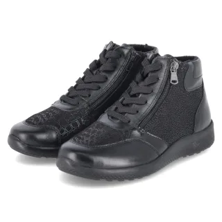 Beliana Schnürboots KIRA 24 - Gr. 38 - Schwarz - Leder & Textil