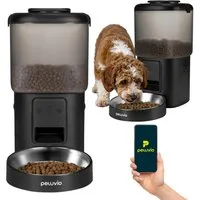 Peluvio Hunde-Futterspender CRISPY WIFI DOG, 4,5L Vorrat / App-Steuerung / 2,5m Beißschutzkabel / Notstrom