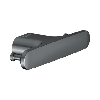 Keuco Handtuchhaken Edition 400 11515, doppelt, Schwarzchrom gebürstet, 11515130000 11515130000